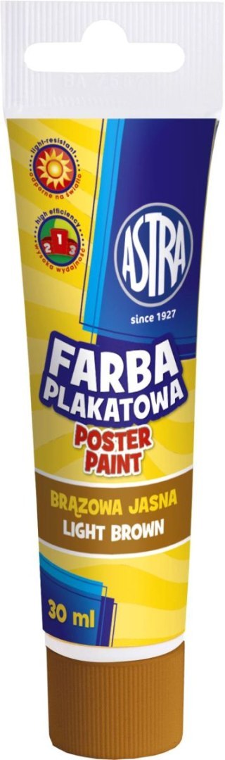 Farby plakatowe Astra kolor: brązowy jasny 30ml 1 kolor. Astra Farby plakatowe Astra kolor: brązowy jasny 30ml 1 kolor. Astra