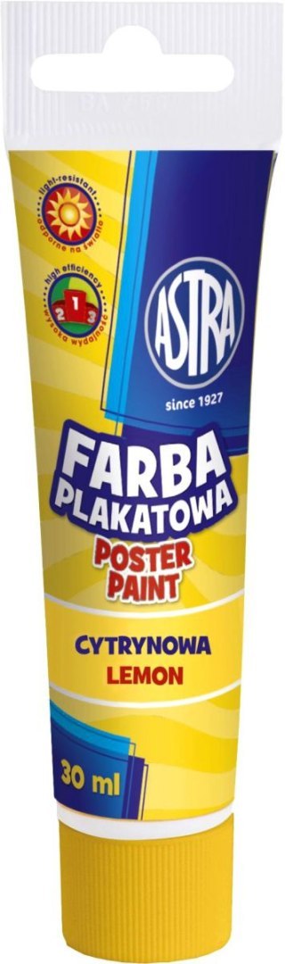 Farby plakatowe Astra kolor: cytrynowy 30ml 1 kolor. Astra Farby plakatowe Astra kolor: cytrynowy 30ml 1 kolor. Astra