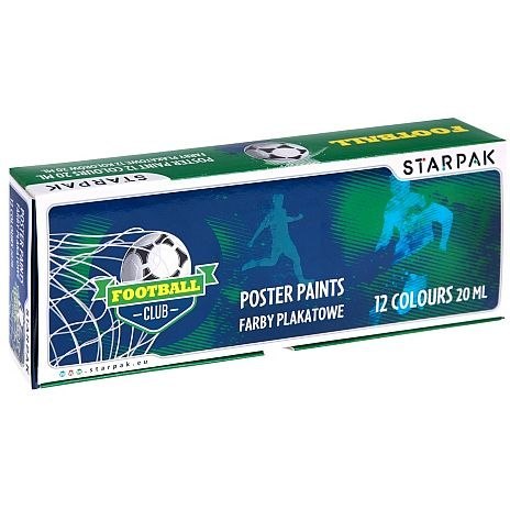 Farby plakatowe Starpak football kolor: mix 20ml 12 kolor. (437218) Starpak