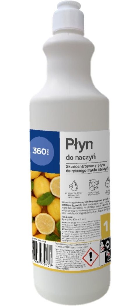 Płyn do naczyń 360 Pro premium cytrynowy 1000ml 360 Pro