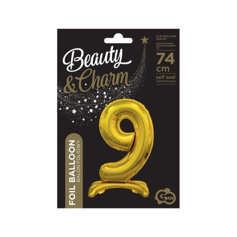 Balon gumowy Godan Beauty&Charm cyfra stojąca złota złota 750mm 30cal (BC-ASZ9) Godan Balon gumowy Godan Beauty&Charm cyfra stojąca złota złota 750mm 30cal (BC-ASZ9) Godan