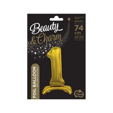 Balon gumowy Godan Beauty&Charm cyfra stojąca złota złota (BC-ASZ1) Godan