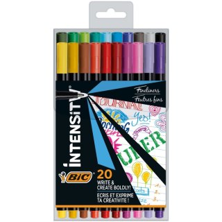 Cienkopis Bic Intensity FINE, mix 20kol. (1011728) Bic