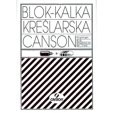 Kalka kreślarska Canson A3 przezroczysty 90g [mm:] 297x420 (200005323) Canson