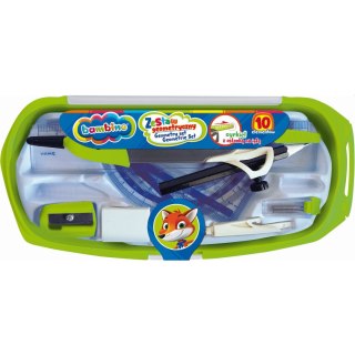 Komplet geometryczny Bambino z cyrklem 10 el 10 el. (5903235649752) Bambino