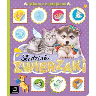 Książeczka edukacyjna Aksjomat Słodziaki zwierzaki. Album z naklejkami Aksjomat