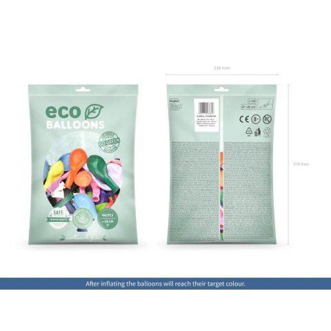 Balon gumowy Partydeco Metalizowane Eco Balloons mix 260mm (ECO26M-000) Partydeco