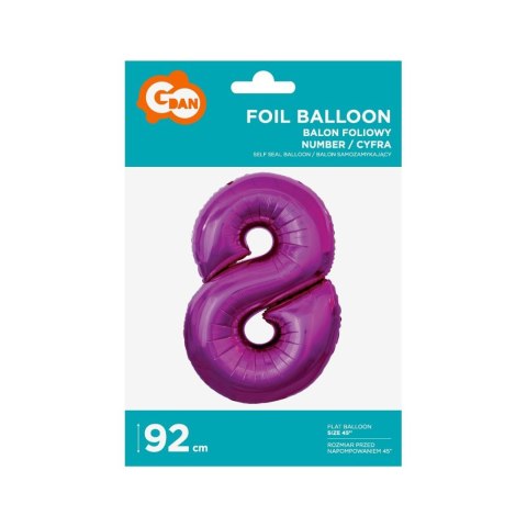 Balon foliowy Godan cyfra 7 srebrny 35 cm 45cal (FG-C35S7) Godan