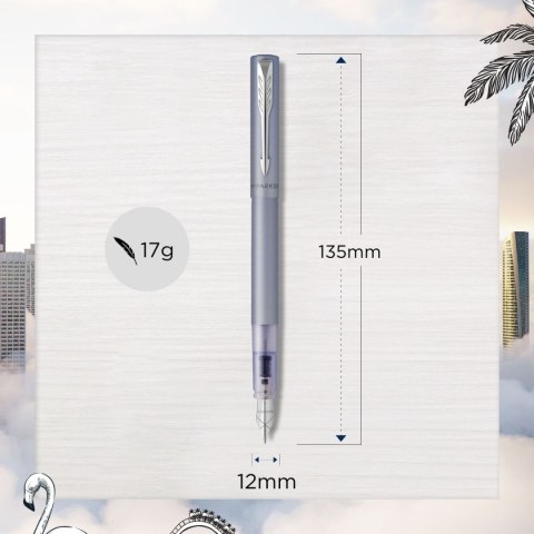 Ekskluzywne pióro tłoczkowe Parker VECTOR XL M silver (2159745) Parker