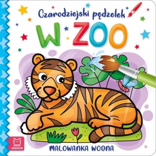 Książeczka edukacyjna Aksjomat Czarodziejski pędzelek. W zoo... Malowanka wodna Aksjomat