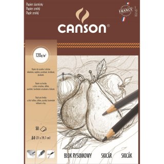 Blok rysunkowy Canson A4 biały 120g 25k (400024274) Canson