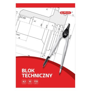 Blok techniczny Herlitz 9583634 A3 biały 10k (400198598) Herlitz