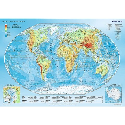 Puzzle Trefl mapa fizyczna świata 1000 el. (10463) Trefl Puzzle Trefl mapa fizyczna świata 1000 el. (10463) Trefl
