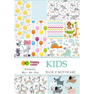 Zeszyt papierów kolorowych Happy Color Kids Natura 30 motyw A4 80g 15k (3808 2030-K) Happy Color