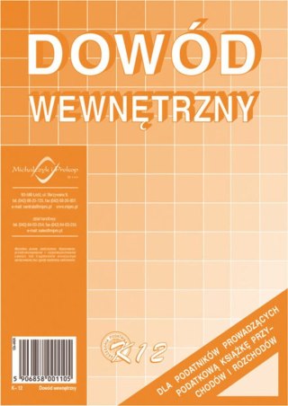 Druk offsetowy Michalczyk i Prokop Dowód wewnętrzny A5 A5 40k. (K-12) Michalczyk i Prokop