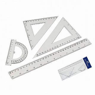 Komplet geometryczny Starpak 30 cm 4 el. (174932) Starpak