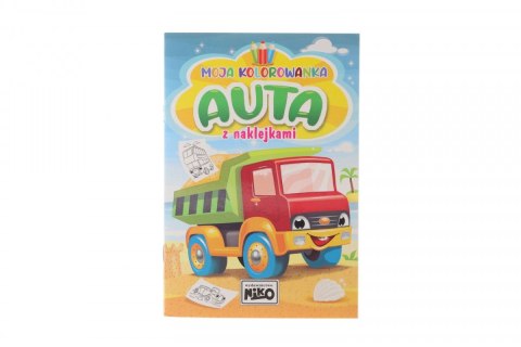 Książeczka edukacyjna Niko Moja kolorowanka z naklejkami. Auta Niko Książeczka edukacyjna Niko Moja kolorowanka z naklejkami. Auta Niko