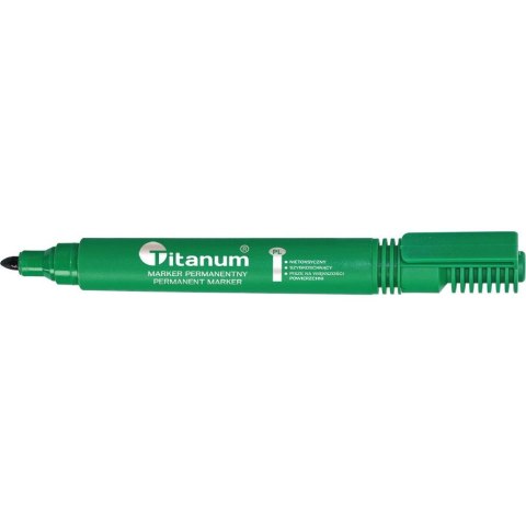 Marker permanentny Titanum zielony 2,0mm okrągła końcówka (PY1026-02) Titanum Marker permanentny Titanum zielony 2,0mm okrągła końcówka (PY1026-02) Titanum