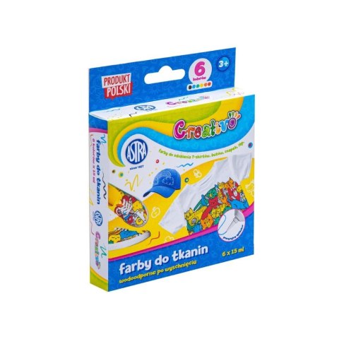Farby plakatowe Astra do tkanin kolor: różne 15ml 6 kolor. (301122016) Astra Farby plakatowe Astra do tkanin kolor: różne 15ml 6 kolor. (301122016) Astra