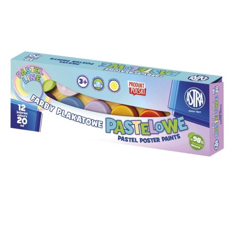 Farby plakatowe Astra pastelowe kolor: mix 20ml 12 kolor. (301123049) Astra Farby plakatowe Astra pastelowe kolor: mix 20ml 12 kolor. (301123049) Astra