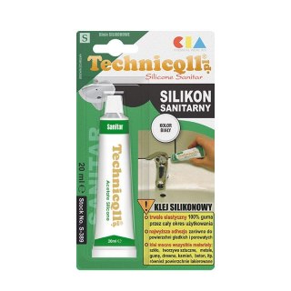 Klej w tubie Technicqll Silikon biały 20ml (S-389) Technicqll