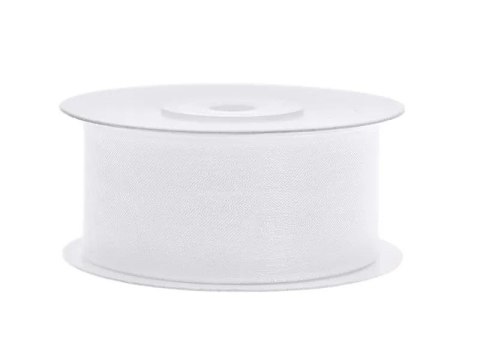 Tasiemka Partydeco szyfonowa, biały, 38mm/25m biała (TSZF38-008) Partydeco Tasiemka Partydeco szyfonowa, biały, 38mm/25m biała (TSZF38-008) Partydeco
