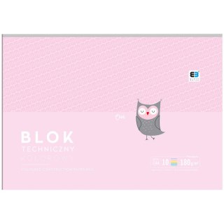 Blok techniczny Interdruk bloki A4 kolorowa 180g 10k Interdruk