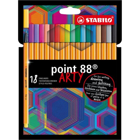 Cienkopis Stabilo point 88 ARTY mix 0,4mm 18kol. (8818) Stabilo Cienkopis Stabilo point 88 ARTY mix 0,4mm 18kol. (8818) Stabilo