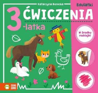 Książeczka edukacyjna Zielona Sowa Edulatki. Ćwiczenia 3-latka Zielona Sowa