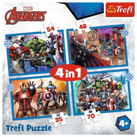 Puzzle Trefl Avengers 4w1 el. (34386) Trefl Puzzle Trefl Avengers 4w1 el. (34386) Trefl