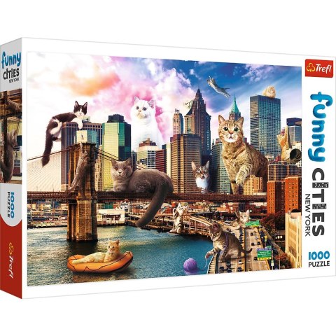 Puzzle Trefl Koty w Nowym Jorku 1000 el. (10595) Trefl Puzzle Trefl Koty w Nowym Jorku 1000 el. (10595) Trefl