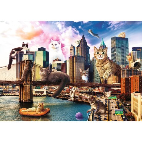 Puzzle Trefl Koty w Nowym Jorku 1000 el. (10595) Trefl Puzzle Trefl Koty w Nowym Jorku 1000 el. (10595) Trefl