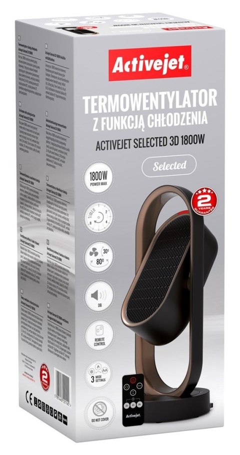 Termowentylator Activejet z funkcją chłodzenia Selected 3D 1800W (AGDACJTER0001) Activejet