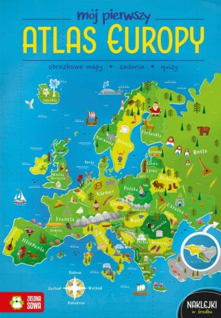 Książeczka edukacyjna Zielona Sowa Mój pierwszy atlas Europy Zielona Sowa