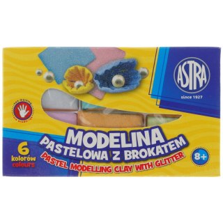 Modelina Astra 6 kol. pastelowa-brokatowa mix (304118001) Astra