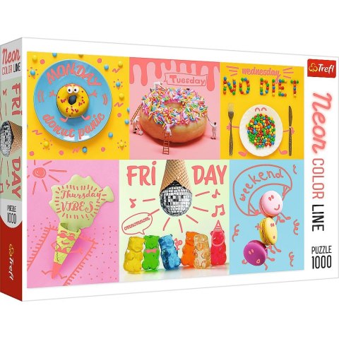 Puzzle Trefl Słodki tydzień Neon Color Line 1000 el. (10580) Trefl Puzzle Trefl Słodki tydzień Neon Color Line 1000 el. (10580) Trefl