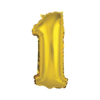 Balon foliowy Godan cyfra 1 złoty 35 cm (FG-C35Z1) Godan