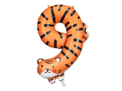 Balon foliowy Partydeco Cyfra 9 - Tygrys, 64x87 cm 30cal (FB163-9) Partydeco Balon foliowy Partydeco Cyfra 9 - Tygrys, 64x87 cm 30cal (FB163-9) Partydeco