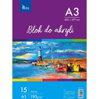 Blok artystyczny Tetis szkicownik A3 190g 15k (KB012-A3) Tetis