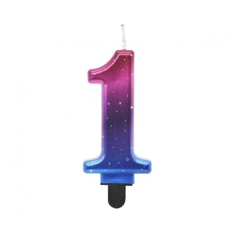Świeczka urodzinowa Godan cyferka 1, Night Sky, metaliczna, 8 cm (SF-NSM1) Godan Świeczka urodzinowa Godan cyferka 1, Night Sky, metaliczna, 8 cm (SF-NSM1) Godan