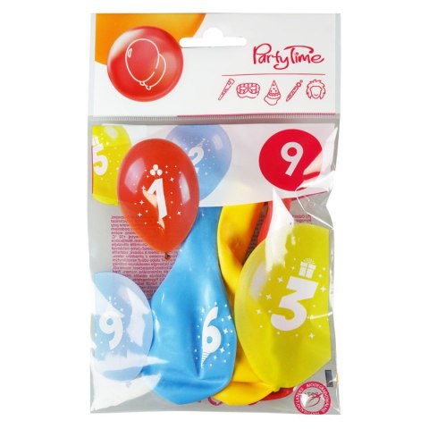 Balon gumowy Arpex z nadrukiem cyferki - 9 (3 szt.) mix 280mm (KB1986-9-9944) Arpex Balon gumowy Arpex z nadrukiem cyferki - 9 (3 szt.) mix 280mm (KB1986-9-9944) Arpex