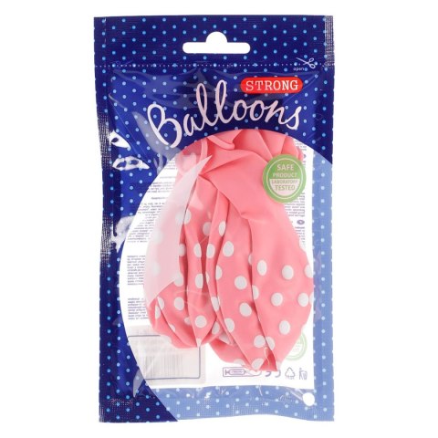 Balon gumowy Partydeco gumowy różowy w białe kropki 30 cm/6 sztuk różowy 300mm (SB14P-223-081JW-6) Partydeco Balon gumowy Partydeco gumowy różowy w białe kropki 30 cm/6 sztuk różowy 300mm (SB14P-223-081JW-6) Partydeco