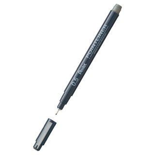 Cienkopis Pentel POINTLINER SZARY, szary 1kol. (S209-05n) Pentel