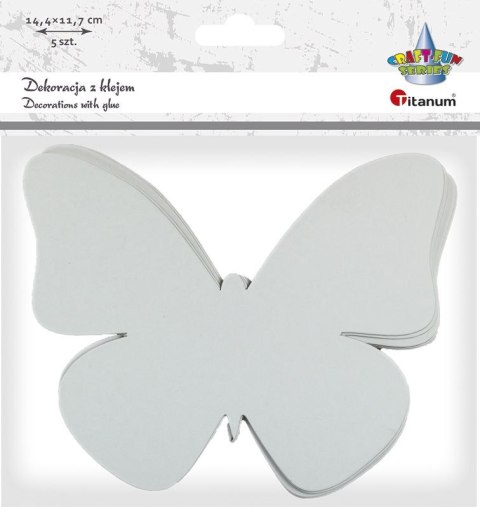 Ozdoba papierowa Titanum Craft-Fun Series z warstwą kleju MOTYL (5022) Titanum Ozdoba papierowa Titanum Craft-Fun Series z warstwą kleju MOTYL (5022) Titanum