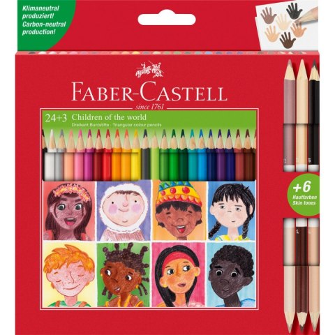 Kredki ołówkowe Faber Castell Children of the world 24+3 kol. (511515 FC) Faber Castell