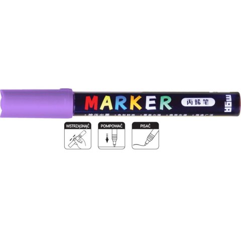 Marker permanentny M&G fioletowy 1-2mm (MG APL801-62) M&G