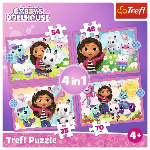 Puzzle Trefl Gabby's Dollhouse 4w1 el. (34620) Trefl Puzzle Trefl Gabby's Dollhouse 4w1 el. (34620) Trefl