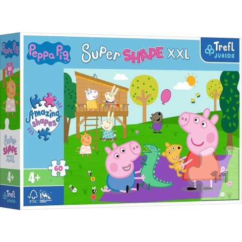 Puzzle Trefl Peppa Pig XXL Zabawy z braciszkiem 60 el. (50011) Trefl Puzzle Trefl Peppa Pig XXL Zabawy z braciszkiem 60 el. (50011) Trefl