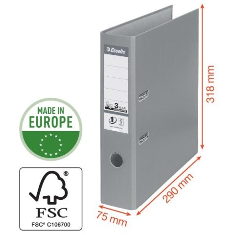 Segregator dźwigniowy Esselte No.1 Power A4 75mm żółty (811310) Esselte