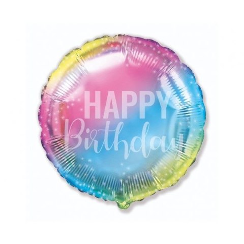 Balon foliowy Godan Birthday, gradient 18cal (B401614) Godan